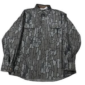 Vintage Walls Trebark Chamois Flannel Button Up Distressed XL